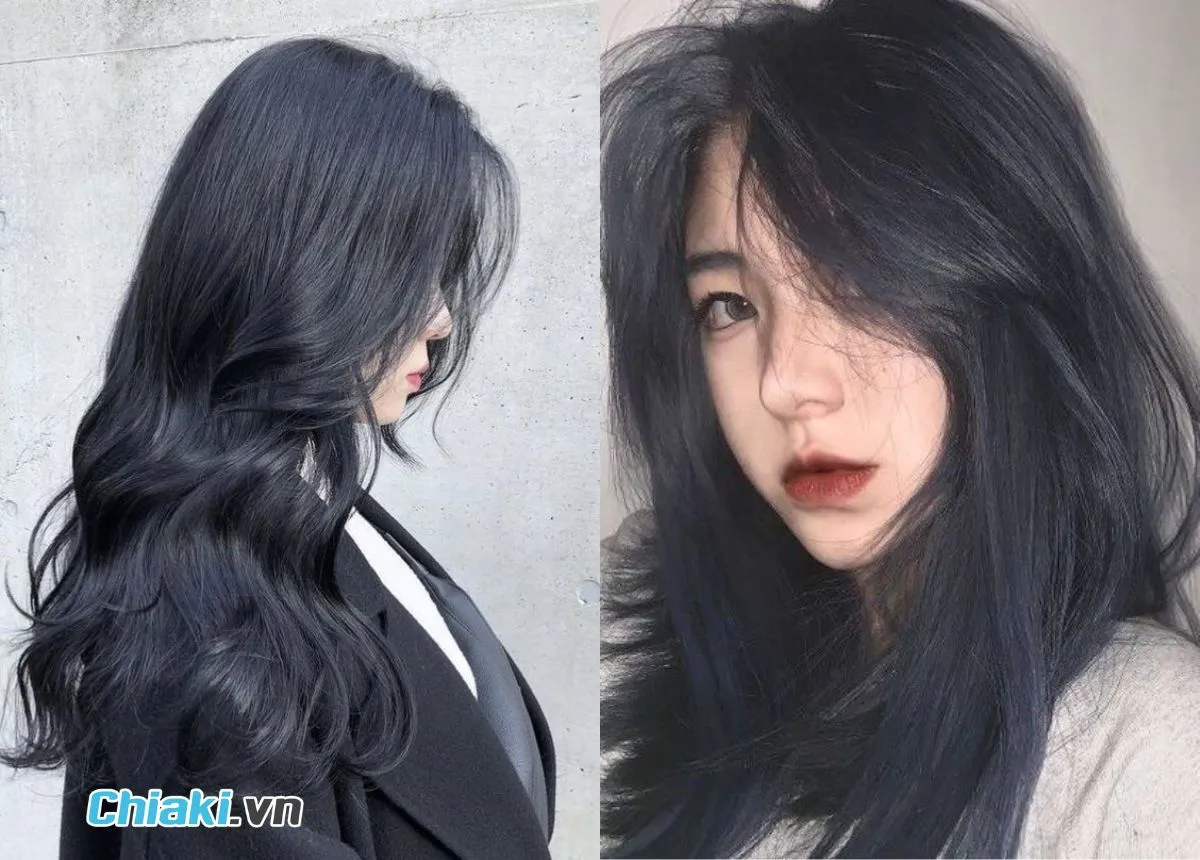 Kiểu m&agrave;u nhuộm t&oacute;c m&agrave;u than ch&igrave; nguy&ecirc;n bản