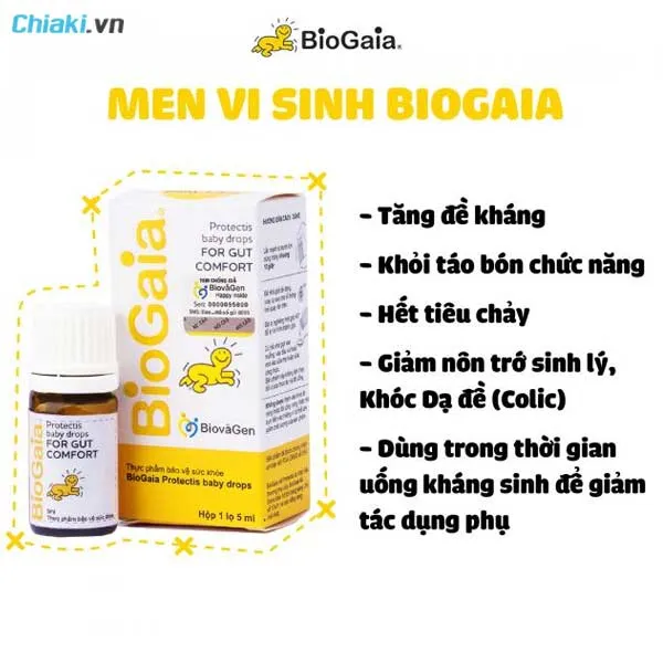 C&oacute; n&ecirc;n d&ugrave;ng men vi sinh Biogaia cho trẻ sơ sinh