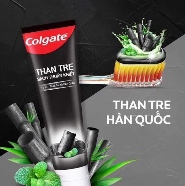 Kem đ&aacute;nh răng than tre h&agrave;n quốc Colgate