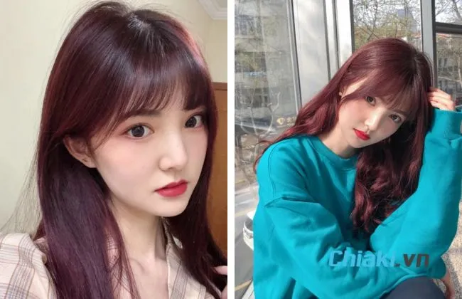 M&agrave;u t&oacute;c n&acirc;u đỏ cherry