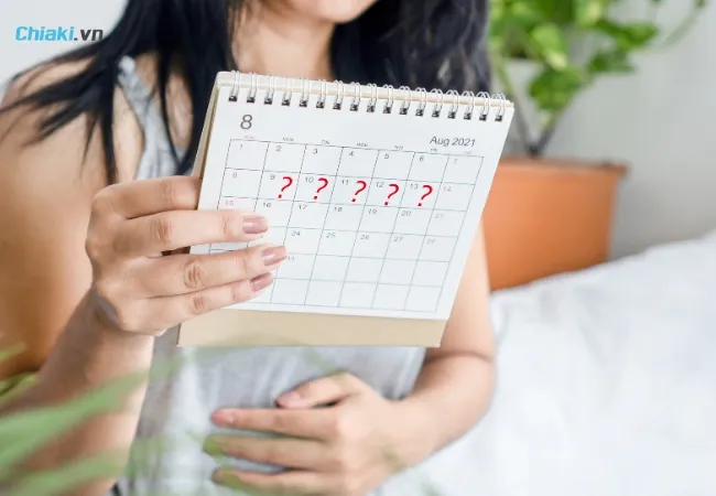 Trễ kinh so với dự kiến