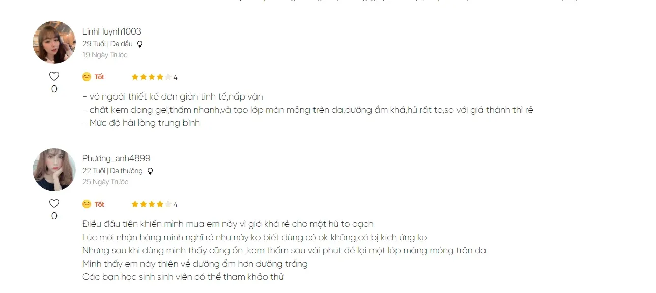 Top 26 kem dưỡng ẩm cho da thường, hỗ trợ trắng da tốt hiện nay