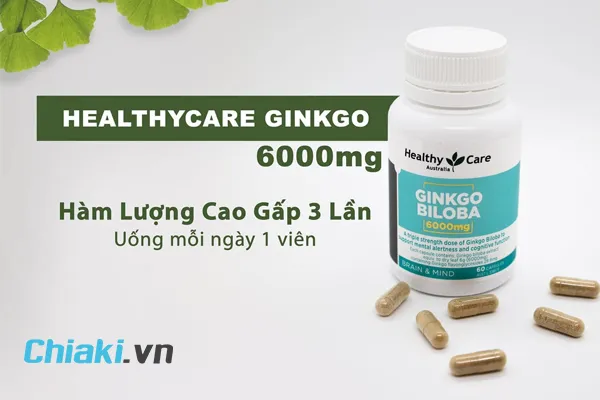 Vi&ecirc;n Ginkgo Biloba của &Uacute;c 600mg Healthy Care