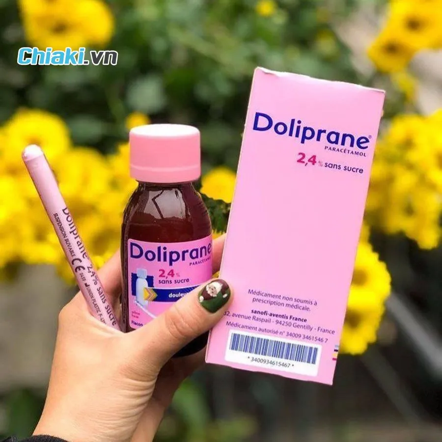 Siro Doliprane 100ml cho b&eacute; ch&iacute;nh h&atilde;ng của Ph&aacute;p