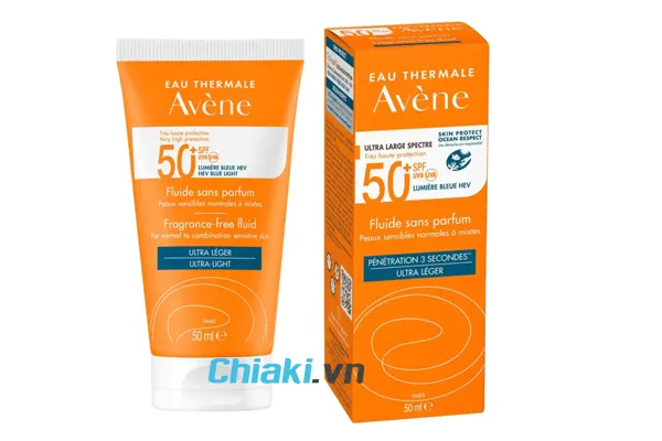Kem chống nắng Avene cho da kh&ocirc; nhạy cảm Fragrance Free Fluid