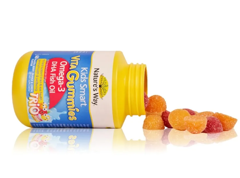 Kẹo vitamin tổng hợp cho b&eacute; của &Uacute;c Vita Gummies Omega3 Nature's Way