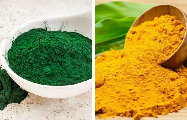Mặt nạ tảo xoắn tinh bột nghệ