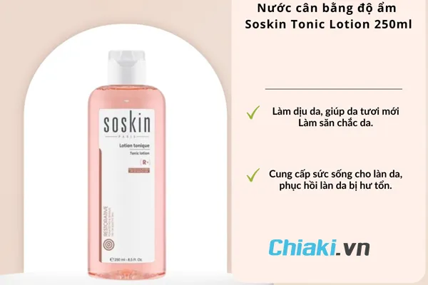 Review Nước c&acirc;n bằng độ ẩm cho da của Ph&aacute;p Soskin Tonic Lotion