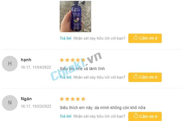 Đ&aacute;nh gi&aacute; Toner Christian Lenart Eclatante từ người d&ugrave;ng