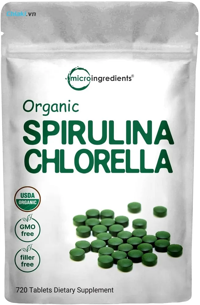 Tảo xoắn Spirulina v&agrave; Chlorella Powder