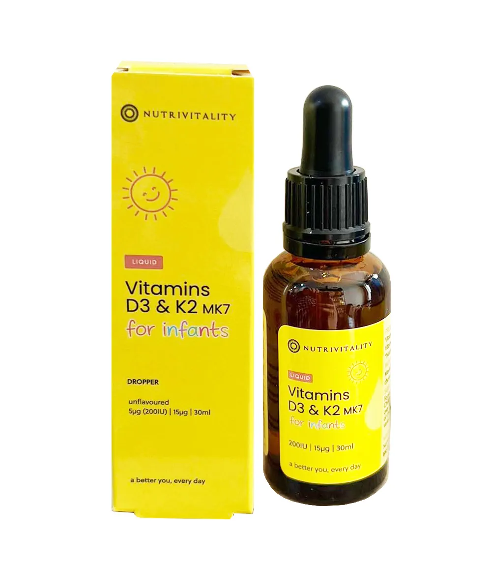 Vitamin Nutrivitality D3 & K2 cho b&eacute; của Anh