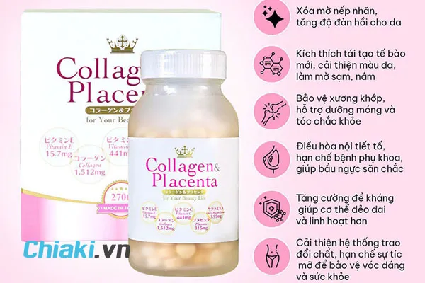 Vi&ecirc;n uống Collagen Placenta cao cấp