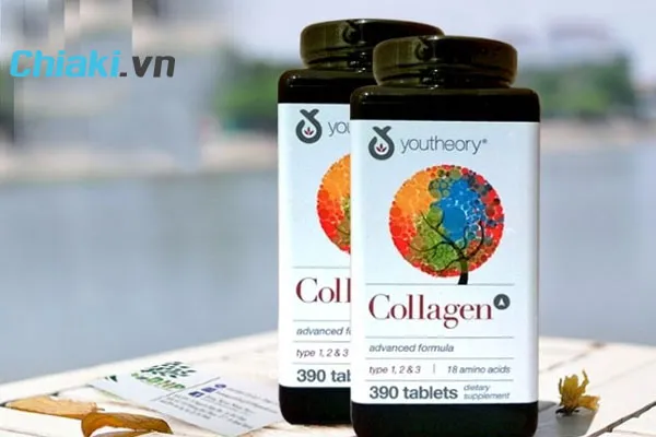 Vi&ecirc;n uống đẹp da Collagen Youtheory 1 2 & 3 390 vi&ecirc;n