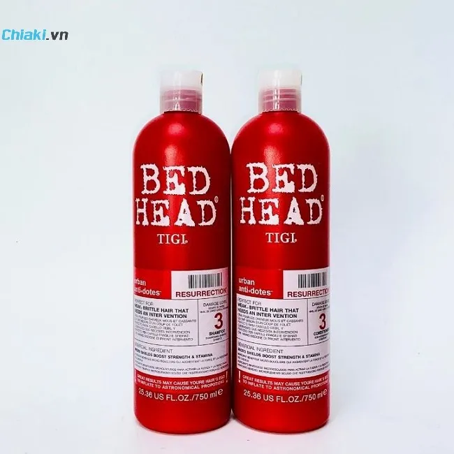 Dầu gội xả Tigi đỏ 3 bed head urban antidotes resurrection