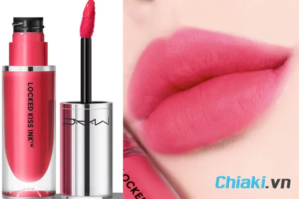 Thỏi son m&agrave;u hồng san h&ocirc; MAC Locked Kiss Ink 24HR 70 Hyperb