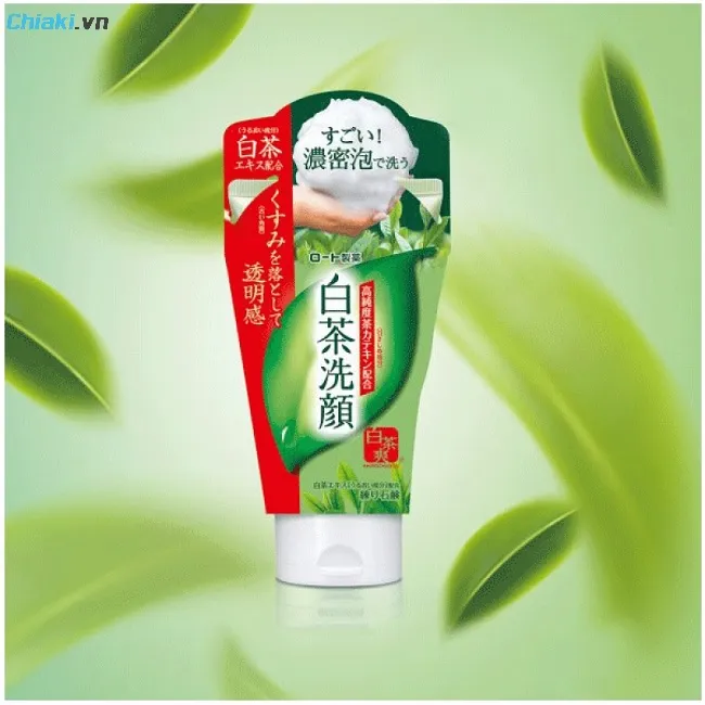 Sữa rửa mặt cho nam tr&agrave; xanh Rohto Shirochasou Green Tea Nhật Bản