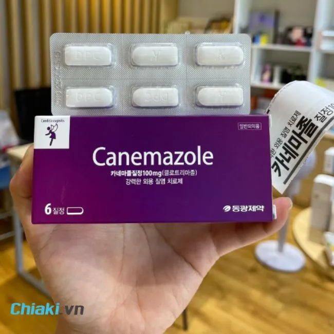 Thuốc đặt phụ khoa trị nấm ngứa Canemazole 100mg