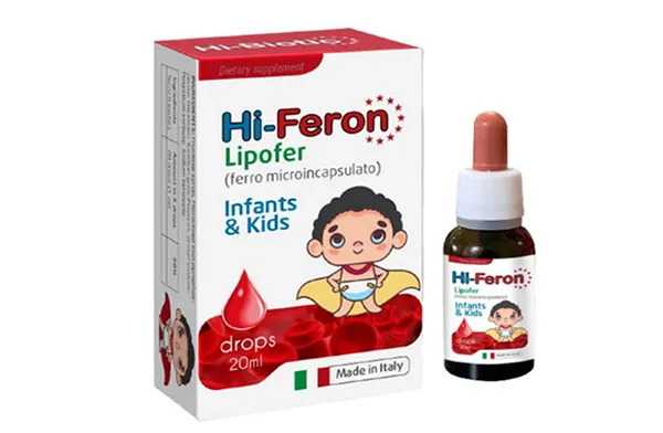 bổ sung sắt cho b&eacute; với Siro Lipofer Hi-Feron