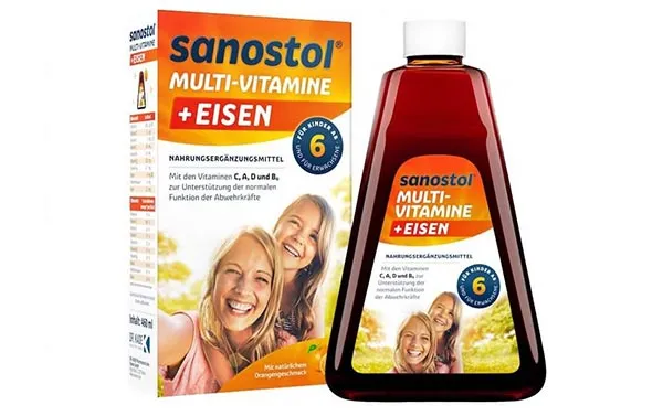 bổ sung sắt cho b&eacute; với Sanostol Multi-Vitamine số 6