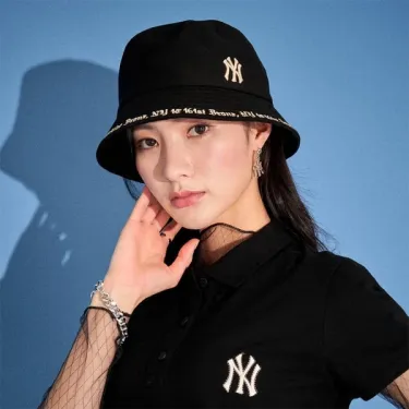 Mũ MLB Gothic Bucket Hat New York Yankees 3AHTHG01N-50BKS m&agrave;u đen