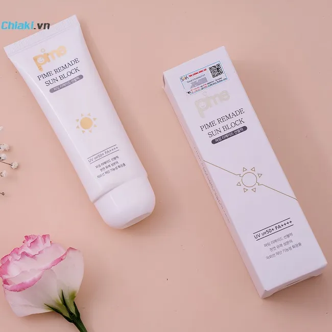 Kem chống nắng Pime Remade Sunblock n&acirc;ng tone SPF50+/PA4+