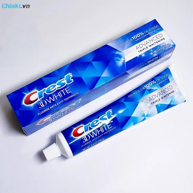 Kem đ&aacute;nh răng trắng răng Mỹ Crest 3D White