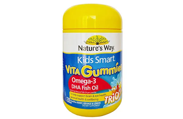 Omega 3 cho b&eacute; Nature's Way Kids Smart Vita Gummies Omega3 DHA Trio