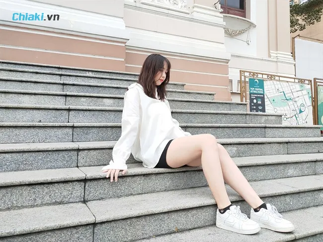 Gi&agrave;y Nike Air Force 1 Shadow Triple White