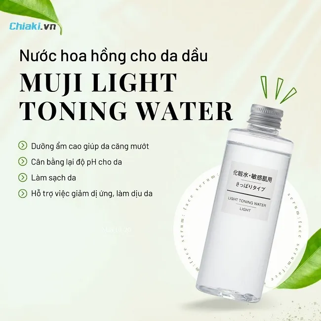Nước Hoa Hồng Muji Light Toning water Cho Da Nhạy Cảm Thi&ecirc;n Dầu