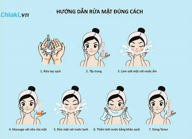 Hướng dẫn sử dụng sữa rửa mặt collagen đ&uacute;ng c&aacute;ch
