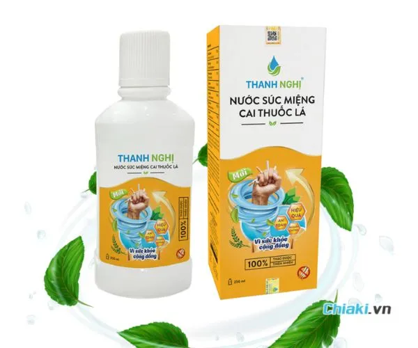 Nước s&uacute;c miệng cai thuốc l&agrave;o thuốc l&aacute; Thanh Nghị