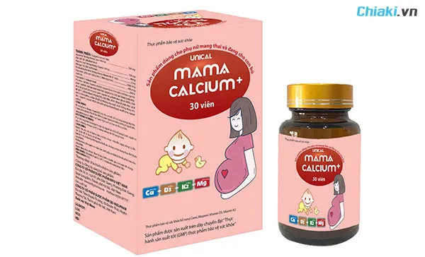 thực phẩm chức năng bổ sung canxi cho b&agrave; bầu Unical Mama Calcium