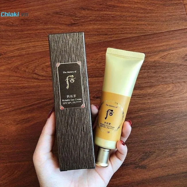 Kem chống nắng hỗ trợ chống nhăn WHOO Wrinkle Sun Cream
