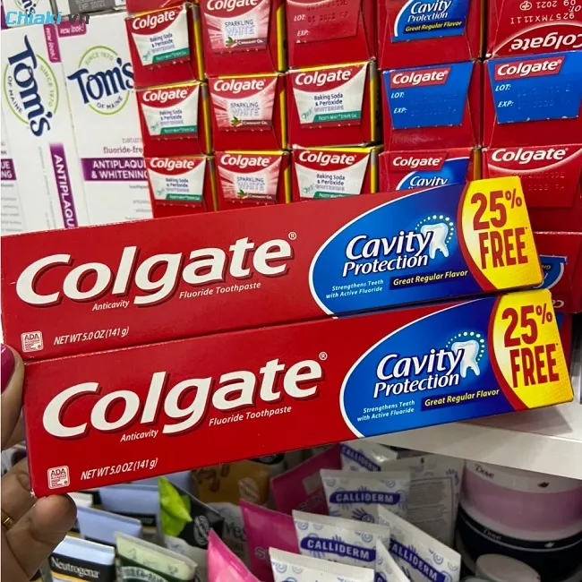 Kem đ&aacute;nh răng Colgate Cavity Protection cải thiện t&igrave;nh trạng s&acirc;u răng