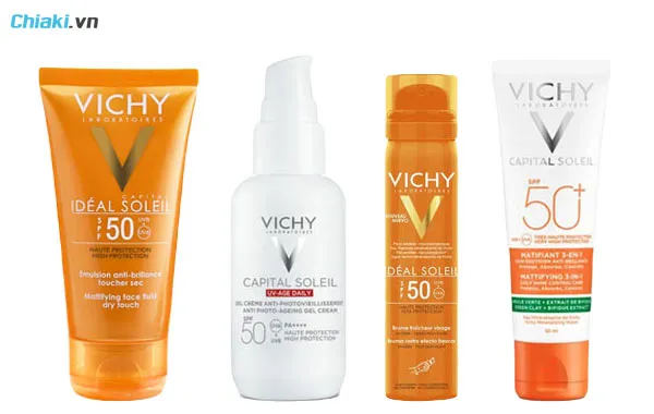 kem chống nắng Vichy c&oacute; mấy loại