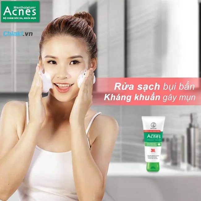 Ti&ecirc;u ch&iacute; chọn sữa rửa mặt Acnes cho da dầu mụn&nbsp;