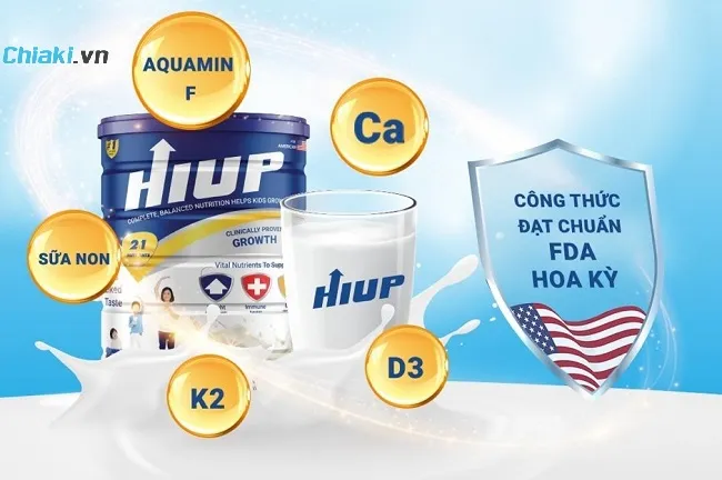 Sữa non hỗ trợ tăng chiều cao Hiup