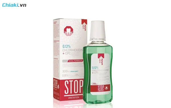 nước s&uacute;c miệng kh&ocirc;ng cồn Edelwhite Stop Irritation
