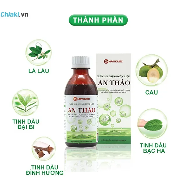 Nước s&uacute;c miệng dược liệu An Thảo