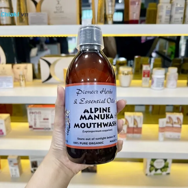 Nước s&uacute;c miệng mật ong Alpine Manuka Mouthwash