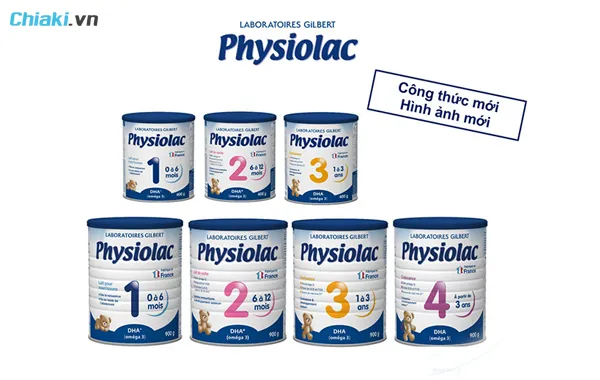 sữa physiolac c&oacute; 4 loại