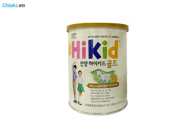 sữa tăng chiều cao cho b&eacute; 3 tuổi Hikid Gold