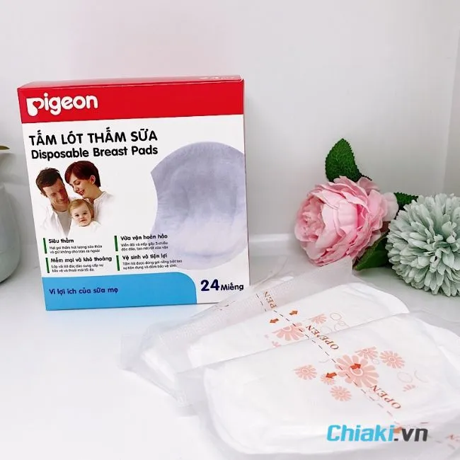 Miếng l&oacute;t thấm sữa Pigeon Disposable Breast Pads