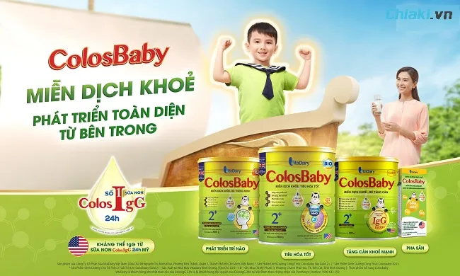 Sữa Colosbaby&nbsp;c&oacute; nhiều loại kh&aacute;c nhau ph&ugrave; hợp với trẻ từ 0 th&aacute;ng tuổi đến 2 tuổi