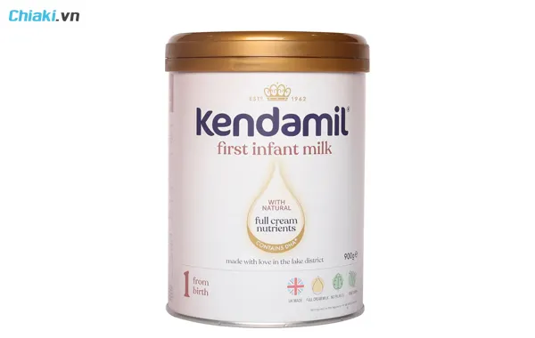 Sữa cho trẻ sơ sinh Kendamil có 1-0-2