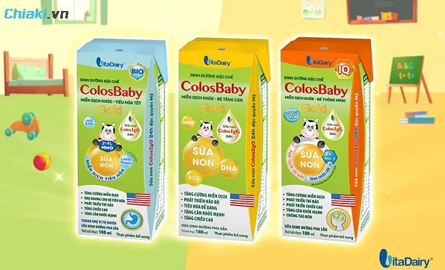 Sữa Colosbaby c&oacute; d&ograve;ng pha sẵn tiện lợi, dễ sử dụng cho b&eacute; ra ngo&agrave;i hoặc đi học
