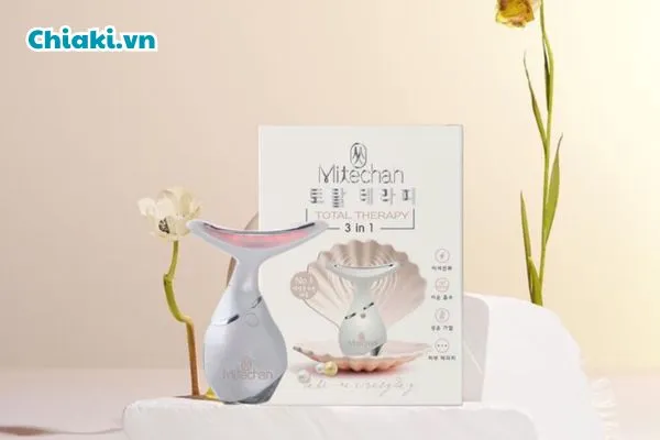 M&aacute;y điện di n&acirc;ng cơ mặt Genie Mitechan Total Therapy 3 in 1