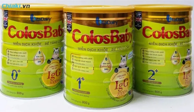 Sữa Colosbaby Gold&nbsp;c&oacute; chứa kh&agrave;ng thể IgG tự nhi&ecirc;n