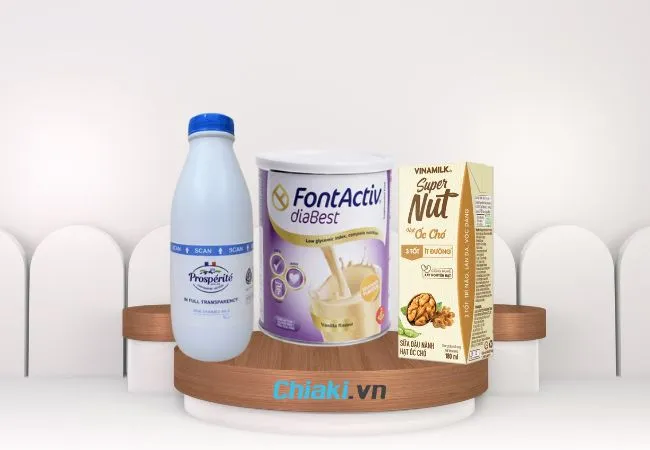 3 loại sữa th&iacute;ch hợp cho người tiểu đường