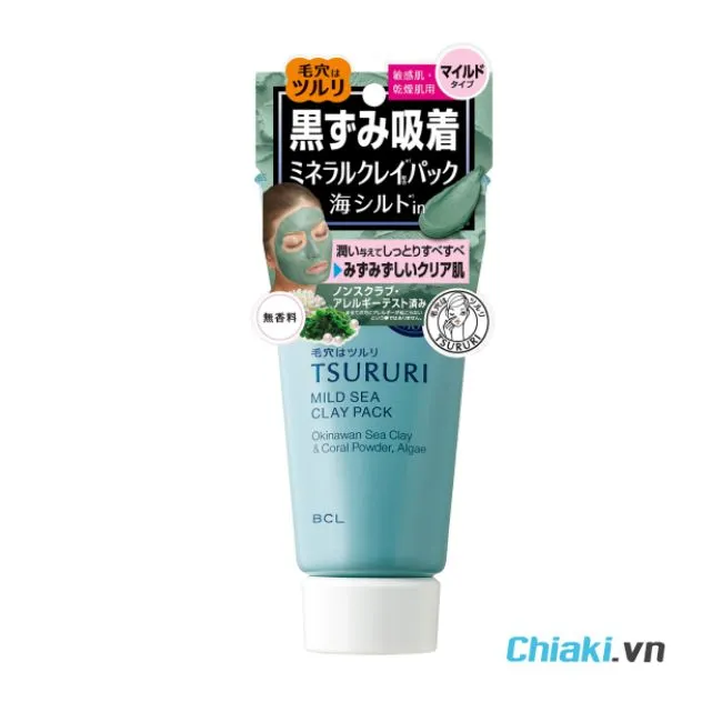 Mặt nạ Nhật Bản đất s&eacute;t BCL Tsururi loại bỏ bụi bẩn b&aacute;m s&acirc;u, trả lại bề mặt da th&ocirc;ng tho&aacute;ng